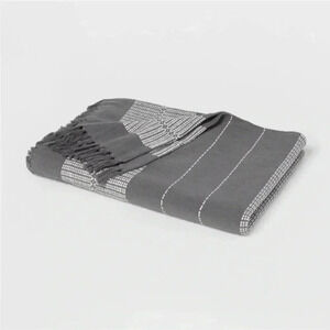 NWT Global Fringed‎ Oversized Throw Blanket
Gray - Threshold